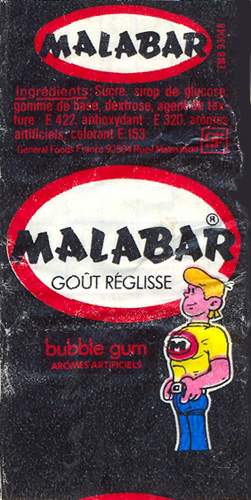 Emballage Malabar 1983 Goût : REGLISSE