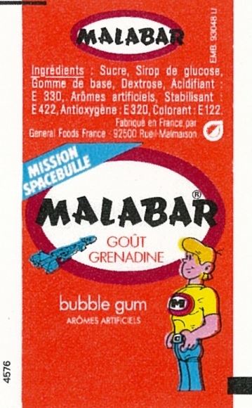 Emballage Malabar 1985 Goût : GRENADINE