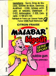 Emballage Malabar 1989 Bigoût : Citron Fraise
